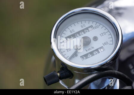 Motorrad Tacho. Stockfoto