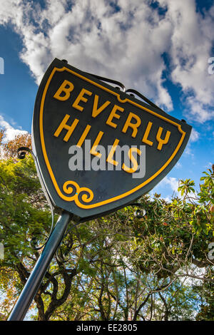 Beverly Hills Stadt begrenzt Zeichen, Los Angeles, Kalifornien, USA Stockfoto