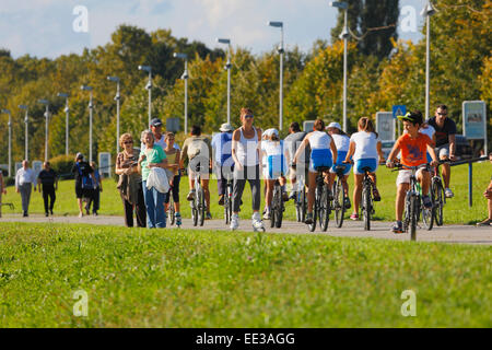 Zagreb, Jarun-See. Menschen-Aktivität Stockfoto