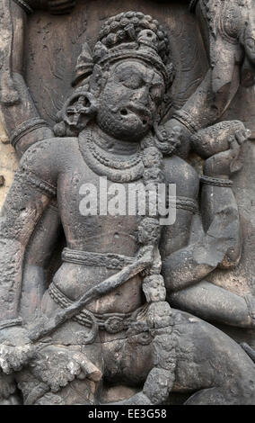 Gajasurasamhara Murti von Siva, vom 10. Jahrhundert fand in Khondalit, Puri, Circuit House, Odisha Stockfoto