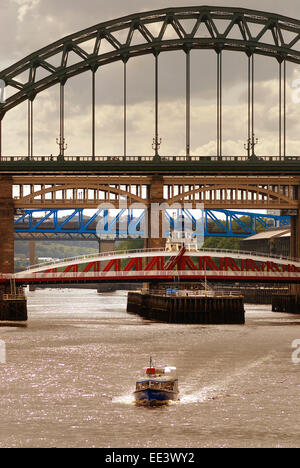 Brücken über den Tyne, Newcastle / Gateshead Stockfoto