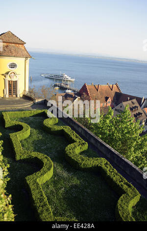 Deutschland, Bodensee, Europa, Oberschwaebische Barockstrasse, Stadt, Sehenswuerdigkeit, Tourismus, Meersburg, Deutsche Fachwerk Stockfoto