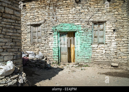 vor einem Haus in Mekele, Mekele, Äthiopien, Afrika Stockfoto