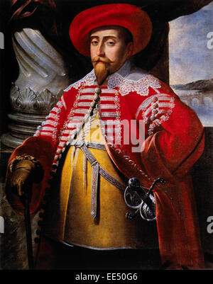 Gustavus Adolphus, Gustav II. Adolf, (1594-1632, König von Schweden (1611-32), Portrait, Gemälde von Matthäus Merian, 1632 Stockfoto