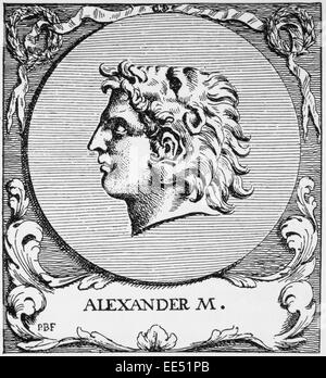 Alexander III von Makedonien und Alexander der große (356-323), König von Mazedonien Stockfoto