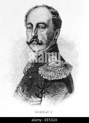 Nicholas I (1796-1855), Kaiser von Rußland, 1825-1855, Porträt, 1886 Gravur Stockfoto