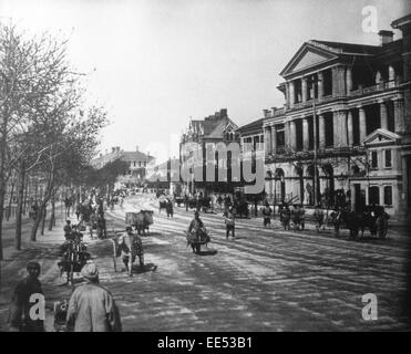 Straßenszene, Shanghai, China, um 1890 Stockfoto