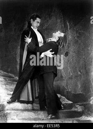 Bela Lugosi, Dwight Frye, am Set des Films, "Dracula", 1931 Stockfoto