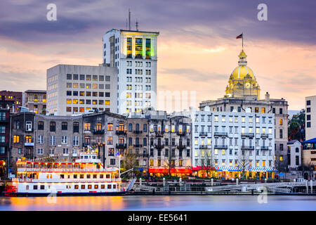 Savannah, Georgia, USA Skyline Innenstadt. Stockfoto