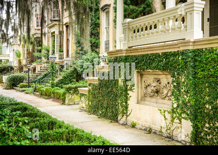 Straßenszene in Savannah, Georgia, USA. Stockfoto