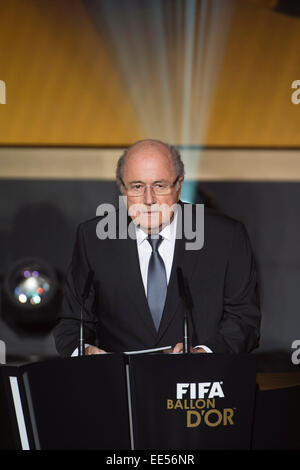 Zürich, Schweiz. 12. Januar 2015. Joseph Blatter Fußball: FIFA Ballon d ' or 2014 Gala im Kongresshaus in Zürich. © Maurizio Borsari/AFLO/Alamy Live-Nachrichten Stockfoto