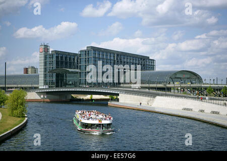 Deutschland, Berlin, Europa, Hauptstadt, Stadt, Sehenswuerdigkeit, Hauptbahnhof, Umwandlungs-, Gebaeude, Lehrter Bahnhof, Neubau, Stockfoto