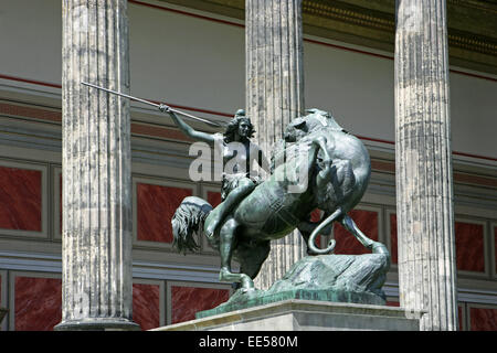 Deutschland, Berlin, Europa, Hauptstadt, Stadt, Sehenswuerdigkeit, UNESCO-Welterbestaette, Museumsinsel, Altes Museum, Saeulenvo Stockfoto