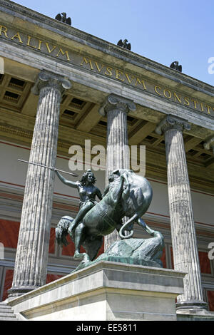 Deutschland, Berlin, Europa, Hauptstadt, Stadt, Sehenswuerdigkeit, UNESCO-Welterbestaette, Museumsinsel, Altes Museum, Saeulenvo Stockfoto