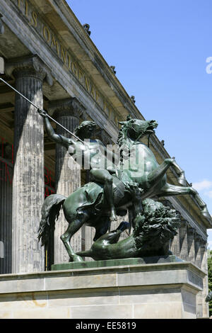 Deutschland, Berlin, Europa, Hauptstadt, Stadt, Sehenswuerdigkeit, UNESCO-Welterbestaette, Museumsinsel, Altes Museum, Saeulenvo Stockfoto