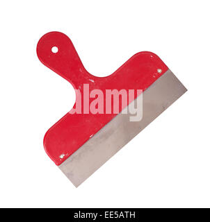 Isoliertes Werkzeug Abdeckung im Baugewerbe, rote Kelle Stockfoto