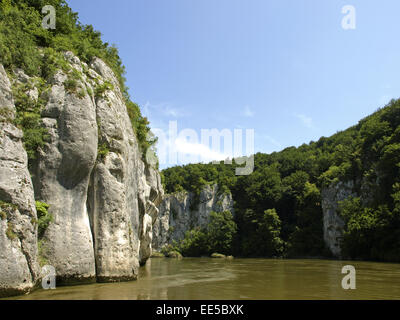 Deutschland, Bayern, Kehlheim, Donau, Niederbayern, Fluss, Altmühltal, charakteristisch, Donauenge, Gastvogelmanagement, Landschaft, Stockfoto