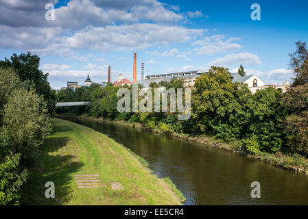 Pilsen, der Europäischen Kulturhauptstadt Europas 2015 und die Heimat der Pilsner Bier in Westböhmen in der Tschechischen Republik Stockfoto