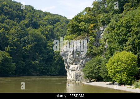 Deutschland, Bayern, Kehlheim, Donau, Niederbayern, Fluss, Altmühltal, charakteristisch, Donauenge, Gastvogelmanagement, Landschaft, Stockfoto