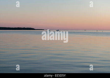 Meer bei Sonnenuntergang, Spinnaker Landung, Summerside, Prinz Eduard Insel, Kanada Stockfoto