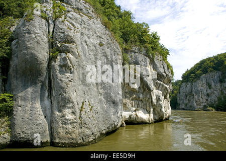 Deutschland, Bayern, Kehlheim, Donau, Niederbayern, Fluss, Altmühltal, charakteristisch, Donauenge, Gastvogelmanagement, Landschaft, Stockfoto