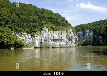 Deutschland, Bayern, Kehlheim, Donau, Niederbayern, Fluss, Altmühltal, charakteristisch, Donauenge, Gastvogelmanagement, Landschaft, Stockfoto