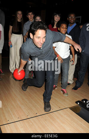 Paul Rudd besucht die dritte jährliche Paul Rudd All-Star-Bowling Vorteil in Lucky Strike Lanes & Lounge am 12. Januar 2015 in New York City/Picture alliance Stockfoto