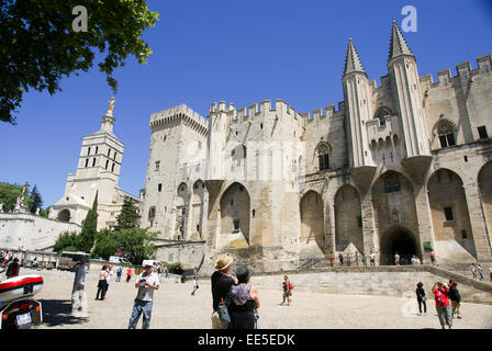 Palais des Papes, Papstpalast Avignon, Frankreich Stockfoto