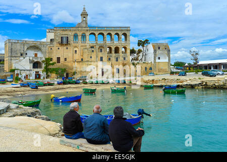 Italien Apulien Apulien Polignano A Mare 10. Jahrhundert Benediktiner-Abtei in San Vito ca. 3 km von Polignano Stockfoto