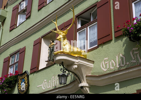 Deutschland, Bayern, Franken, Dinkelsbühl, Europa, Sueddeutschland, Mittelfranken, Stadt, Innenstadt, Sehenswuerdigkeit, Gebaeu Stockfoto