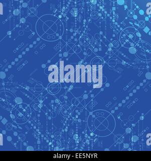 Blaue Technologie Hintergrund. Vektor Stock Vektor