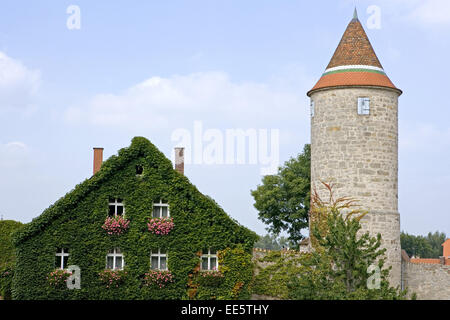 Deutschland, Bayern, Franken, Dinkelsbühl, Europa, Sueddeutschland, Mittelfranken, Stadt, Innenstadt, Sehenswuerdigkeit, Gebaeu Stockfoto