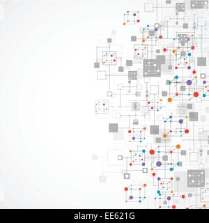 Netzwerk-Technologie Kommunikation Hintergrundfarbe Stock Vektor