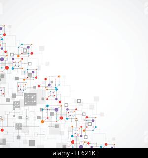 Netzwerk-Technologie Kommunikation Hintergrundfarbe Stock Vektor