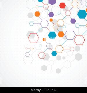Netzwerk-Technologie Kommunikation Hintergrundfarbe Stock Vektor