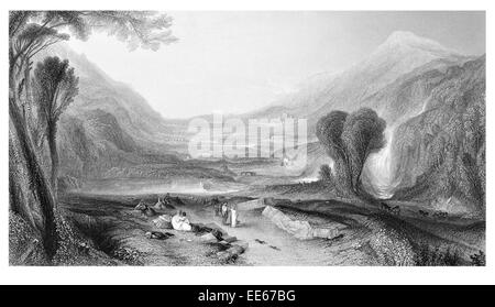 Apollo und Daphne in das Tal von Tempe Joseph Mallord William Turner Landschaft antiken Griechenland griechische Mythos Gott Götter Gottheit Gottheiten Stockfoto