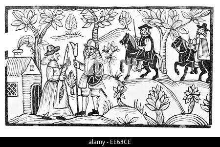 Roxburghe Balladen Robert Harley alte seltene Veröffentlichung Jacobean Ära Kostümen Pepys Sammlung Stockfoto