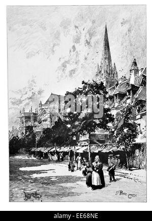 Kirche von Saint-Pierre Caen Normandie Frankreich römisch-katholische Sankt Peter gotischen Renaissance Marktplatz Kirchturm Stockfoto