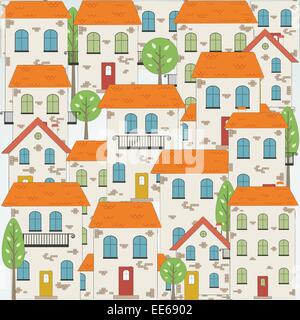 Alte Stadt-Hintergrund. Vektor Stock Vektor