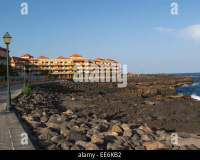 Strandpromenade Caleta de Fuste Fuerteventura Kanarische Inseln Stockfoto