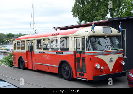 Scania-Vabis (Arild Vgen) bus Schweden Stockholm Djurgrden 1960er Jahre Stockfoto