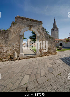 Euphrasius-Basilika, Stadt Porec, Istrien, Kroatien Stockfoto