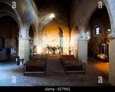 Die romanische Kirche Santa Maria Annunziata - Sovana, Italien Stockfoto