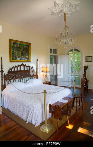 Ernest Hemingways Schlafzimmer in seinem Haus, Key West, Florida, USA Stockfoto