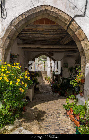 Torbogen, Castelo de Vide, Portalegre, Portugal Stockfoto