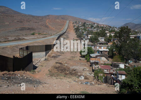 Der US-mexikanischen Grenze von Tijuana in Mexiko. Stockfoto