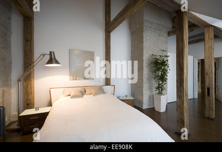 Interieur in Privathaus. Schlafzimmer. Stockfoto
