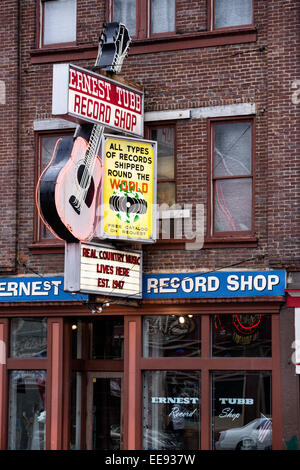 Legendäre Ernest Tubb Record Shop in Nashville, TN. Stockfoto