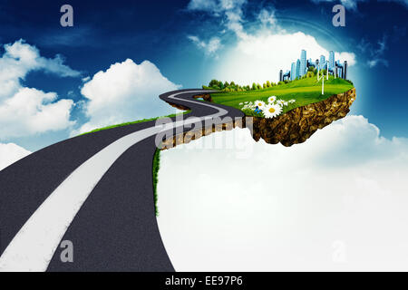 Straße in eine andere Welt, Umwelt abstrakt Stockfoto