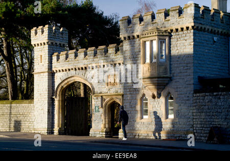 Eingang zum Bute Park, Cardiff, Wales. Stockfoto